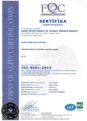 First Quality Certification